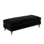 ALMOST PERFECT - Black Velvet Long Footstool - Payton