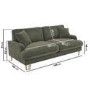 ALMOST PERFECT - Green Fabric 3 Seater Feather Filled Sofa - Payton Premium