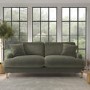 ALMOST PERFECT - Green Fabric 3 Seater Feather Filled Sofa - Payton Premium