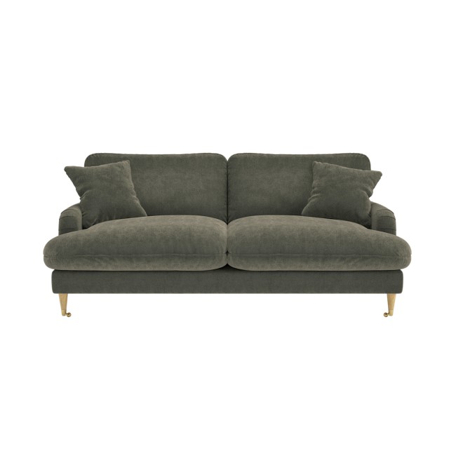 Green Fabric 3 Seater Feather Filled Sofa - Payton Premium