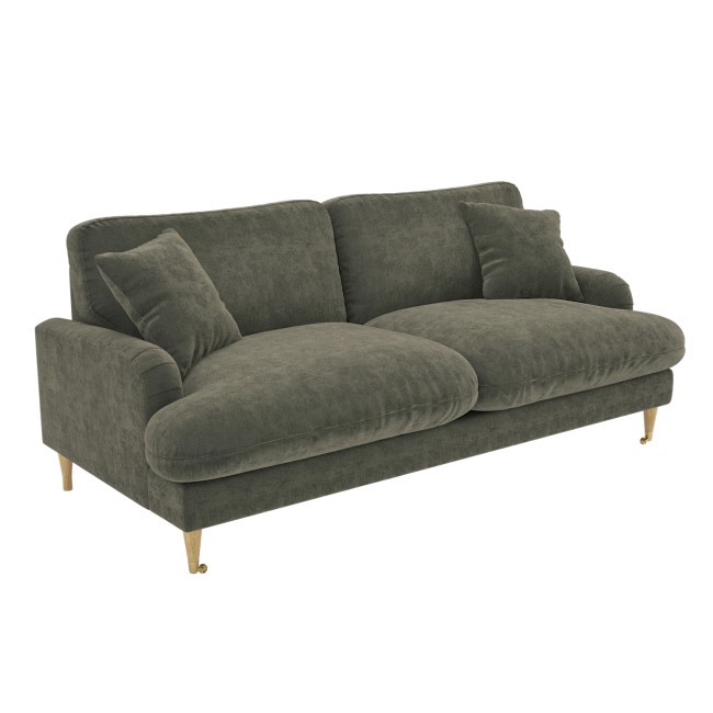 Green Fabric 3 Seater Feather Filled Sofa - Payton Premium