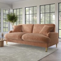 ALMOST PERFECT - Rose Fabric 3 Seater Feather Filled Sofa - Payton Premium