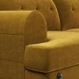 GRADE A1 - Mustard Velvet 3 Seater Sofa - Rosie