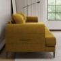 GRADE A1 - Mustard Velvet 3 Seater Sofa - Rosie