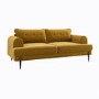 GRADE A1 - Mustard Velvet 3 Seater Sofa - Rosie