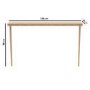 ALMOST PERFECT - Large & Narrow Weathered Oak Console Table with Brass Tips - Rayne