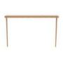 ALMOST PERFECT - Large & Narrow Weathered Oak Console Table with Brass Tips - Rayne
