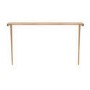 ALMOST PERFECT - Large & Narrow Weathered Oak Console Table with Brass Tips - Rayne