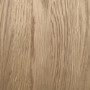 ALMOST PERFECT - Large & Narrow Weathered Oak Console Table with Brass Tips - Rayne