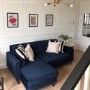 ALMOST PERFECT - Navy Velvet Right Hand L Shaped Sofa - Seats 3 - Idris