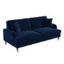 ALMOST PERFECT - Payton Dark Navy Velvet 3 Seater Sofa