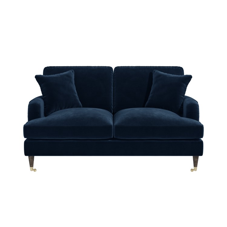 Navy Velvet 2 Seater Sofa - Payton