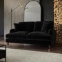 Black Velvet 2 Seater Sofa - Payton