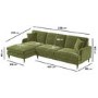 ALMOST PERFECT - Olive Green Velvet Left Hand Facing L Shaped Sofa - Seats 4 - Payton