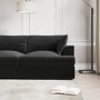 Dark Grey Velvet Left Hand 4 Seater Corner Sofa - August