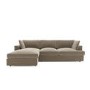 Mink Velvet Left Hand 4 Seater Corner Sofa - August