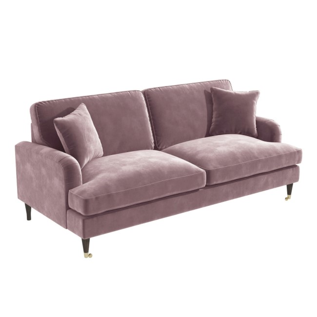 GRADE A1 - 3 Seater Sofa in Blush Pink Velvet - Payton