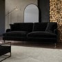 ALMOST PERFECT - Black Velvet 4 Seater Sofa - Payton