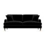 ALMOST PERFECT - Black Velvet 4 Seater Sofa - Payton