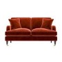 ALMOST PERFECT - Burnt Orange Velvet 2 Seater Sofa - Payton