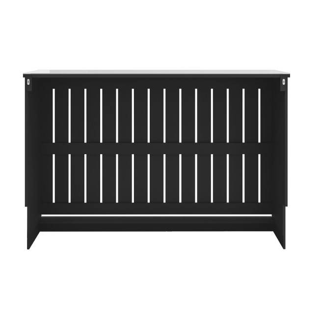 Narrow Mirrored Radiator Cover with Black Detail - 124cm - Sophia