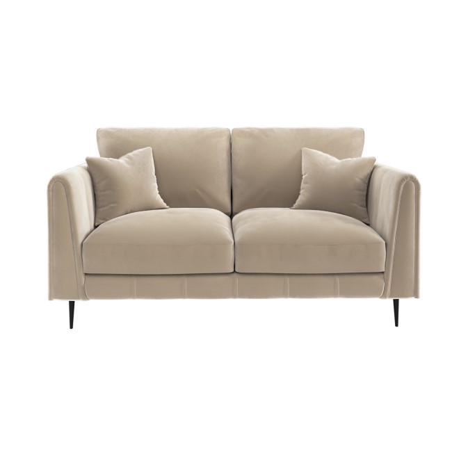 ALMOST PERFECT - Beige Velvet 2 Seater Sofa - Tahlia