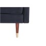 Black Velvet 3 Seater Pull Out Sofa Bed in a Box - Aria