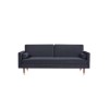 Black Velvet 3 Seater Pull Out Sofa Bed in a Box - Aria
