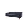 Black Velvet 3 Seater Pull Out Sofa Bed in a Box - Aria