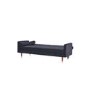Black Velvet 3 Seater Pull Out Sofa Bed in a Box - Aria