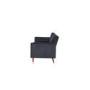 Black Velvet 3 Seater Pull Out Sofa Bed in a Box - Aria