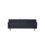 Black Velvet 3 Seater Pull Out Sofa Bed in a Box - Aria