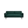 Green Velvet 3 Seater Pull Out Sofa Bed in a Box - Aria