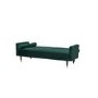 Green Velvet 3 Seater Pull Out Sofa Bed in a Box - Aria