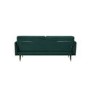 Green Velvet 3 Seater Pull Out Sofa Bed in a Box - Aria