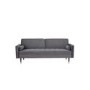 Grey Velvet 3 Seater Pull Out Sofa Bed in a Box - Aria