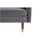 Grey Velvet 3 Seater Pull Out Sofa Bed in a Box - Aria