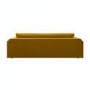 ONLY OPENED - Mustard Velvet Curved 3 Seater Sofa - Aurelia