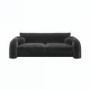 ONLY OPENED - Charcoal Velvet Curved 3 Seater Sofa - Aurelia