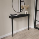A1/AAV001 GRADE A1 - Small & Narrow Black Wall Mounted Console Table - Ava