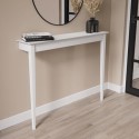 AAV002 Small & Narrow White Wall Mounted Console Table - 115cm - Ava