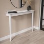 Small & Narrow White Wall Mounted Console Table - Ava