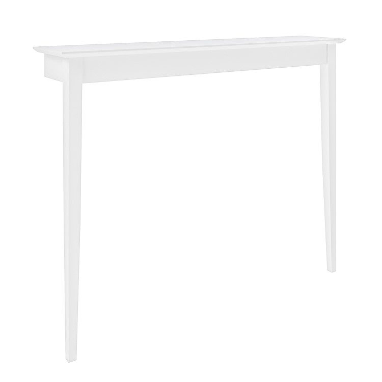 Small & Narrow White Wall Mounted Console Table - 115cm - Ava