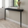 Large & Narrow Black Wall Mounted Console Table - Ava