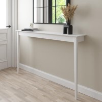 Large & Narrow White Wall Mounted Console Table - 150cm - Ava