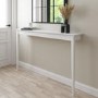 Large & Narrow White Wall Mounted Console Table - Ava