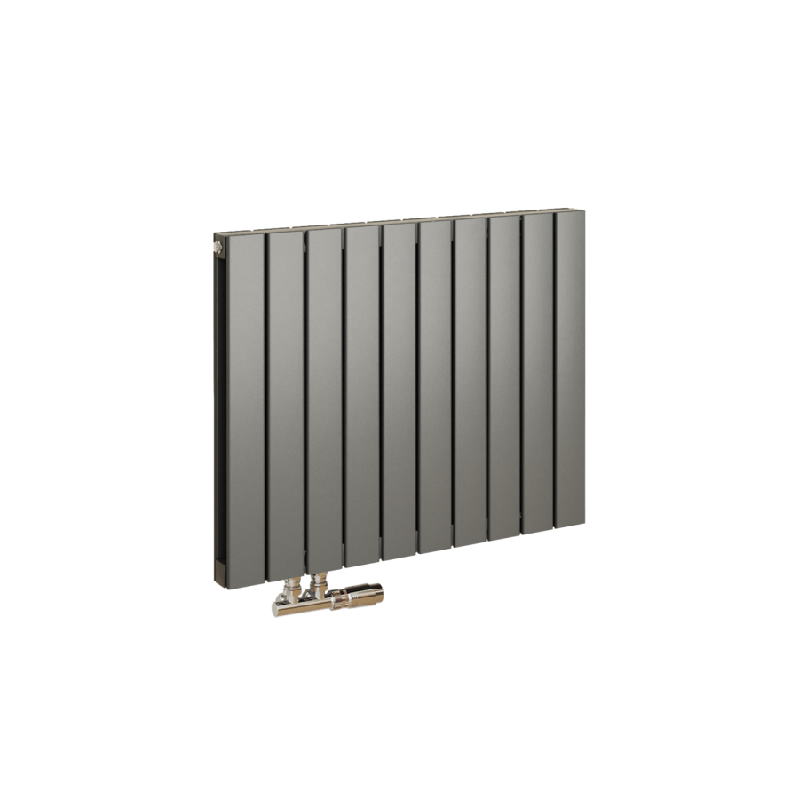 Eco Eleganza Anthracite Horizontal Flat Designer Aluminium Radiator 600x750mm Double Panel 3056 BTU