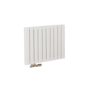 Eco Eleganza White Horizontal Flat Designer Aluminium Radiator 600x750mm Double Panel 3056 BTU