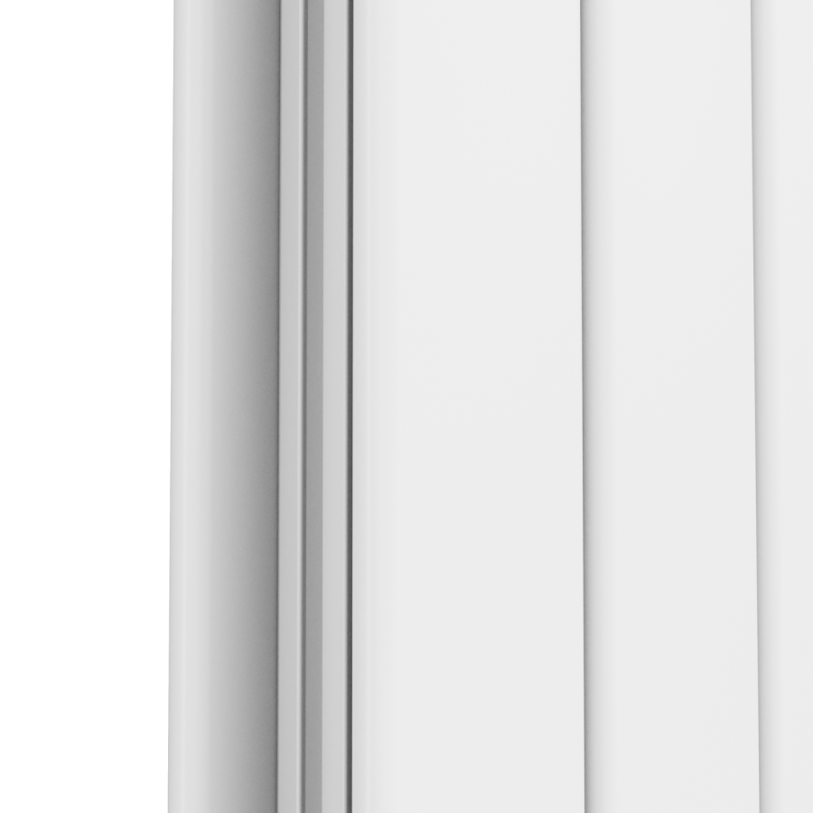 Eco Eleganza White Horizontal Flat Designer Aluminium Radiator 600x750mm Double Panel 3056 BTU