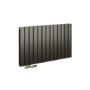 Eco Eleganza Midnight Black Horizontal Flat Designer Aluminium Radiator 600x975mm Double Panel 3973 BTU